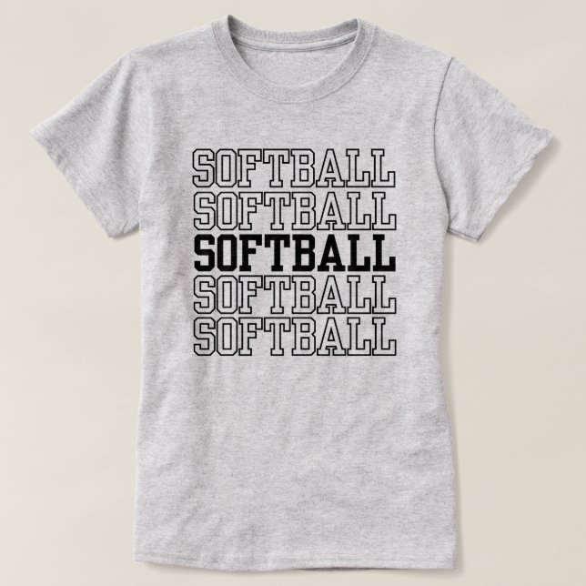 Flickor och kvinnosoftball | Softball-citat T Shirt (Design framsida)
