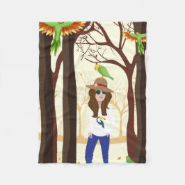 Flickor och morötter fleecefilt