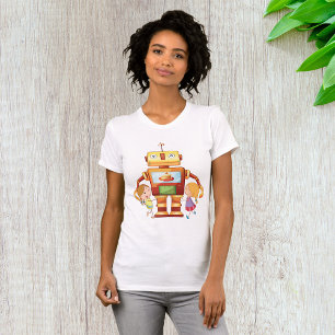 Flickor och robot Hugger Womens T-Shirt