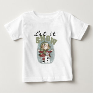 Flickor och Snögubbe Låt det snöa T-shirts