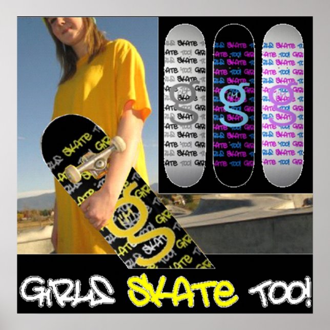 Flickor också! - Poster från I'm G Skateboard (Framsidan)