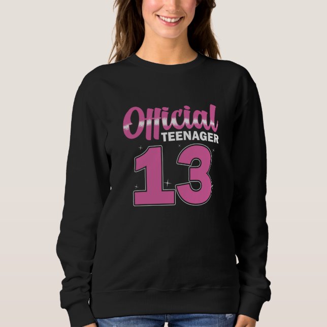 Flickor Officiell Teenager 13 födelsedag T Shirt (Framsida)