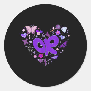 Flickor Olivia First Namn Personlig Groovy 80-tale Runt Klistermärke