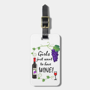 Flickor önskar precis att ha vin! bagagebricka