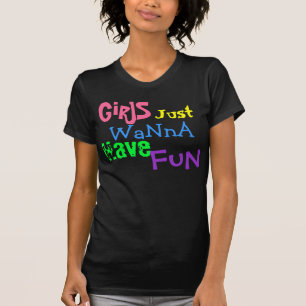 Flickor, önskar precis till, har, roligt tee shirt