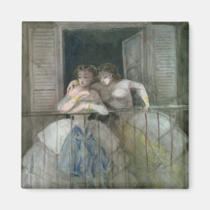 Flickor på balkongen, 1855-60 magnet