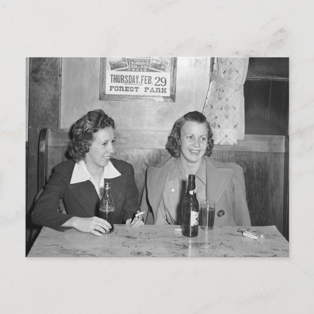 Flickor på baren, 1940 vykort (Framsida)