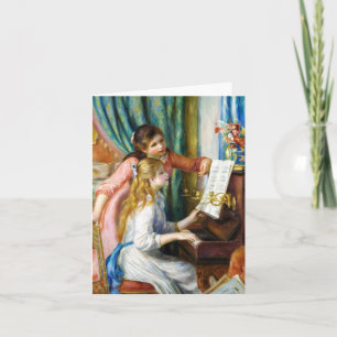 Flickor på den pianoPierre Auguste Renoir Kort