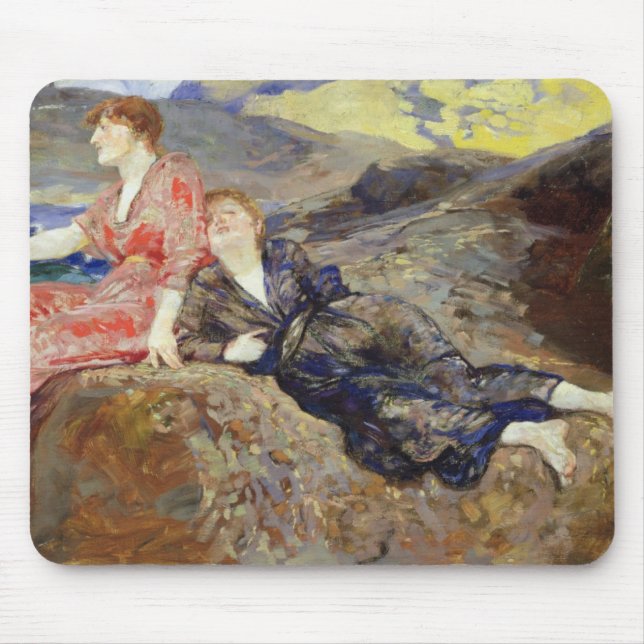 Flickor på kusten, c.1884-85 musmatta (Framsidan)