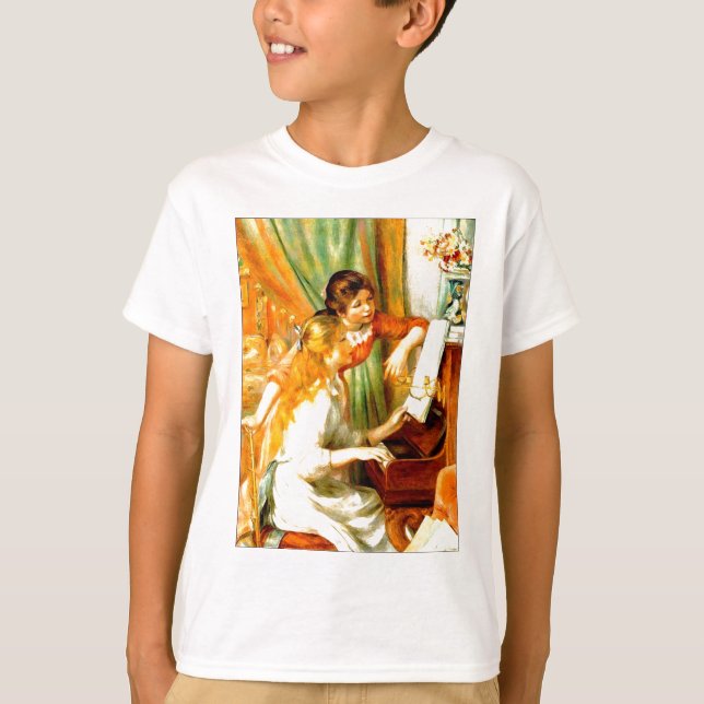 Flickor på Piano Kids T-shirt (Framsida)