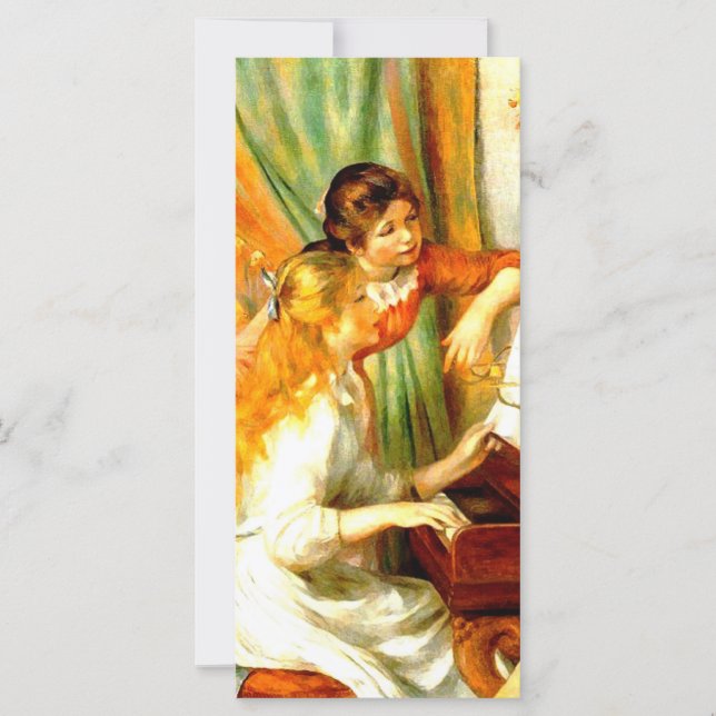 Flickor på Piano-rackkortet (Framsida)