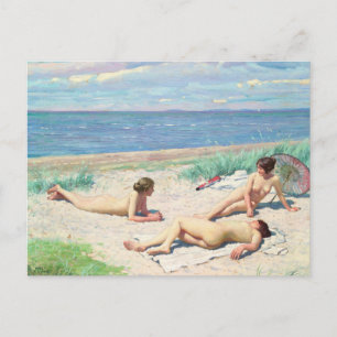 Flickor på stranden Paul Fischer Vykort