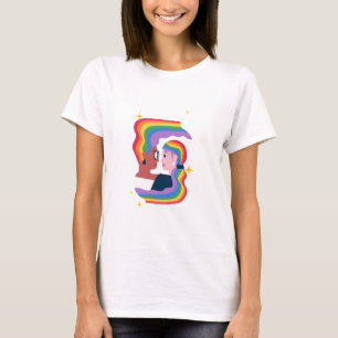 Flickor på vita kvinnor t shirt