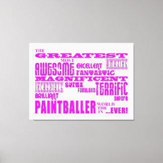 Flickor Paintballers: Rosa Underbarare Paintballer Canvastryck