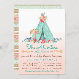 Flickor - pee-inbjudningar till babyvisningsprogra inbjudningar