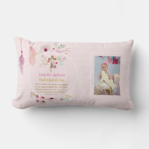 Flickor PHOTO Baptism Christening Gift Proverb 31: Lumbarkudde