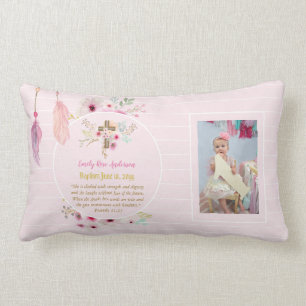 Flickor PHOTO Baptism Christening Gift Proverb 31: Lumbarkudde