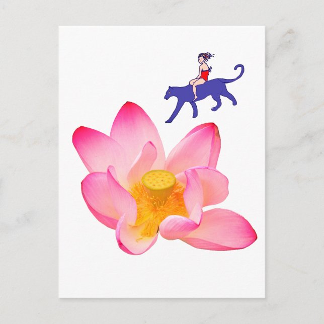 Flickor, Puma och Lotus Vykort (Framsida)