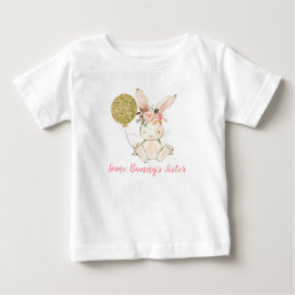 Flickor Rabbit Balloon... Några Bunnys syster T Sh Shirt