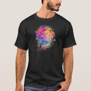 Flickor Regnbåge Häst Silhuett Rosa Söt Färgrik  T Shirt