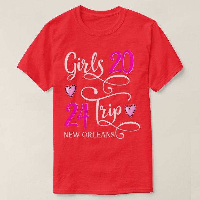 Flickor Resa 2024 New Orleans Louisiana TShirt T Shirt (Design framsida)