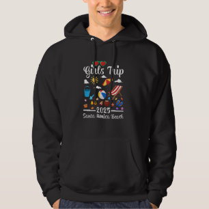 Flickor Resa 2025 Sommar Kalifornien Santa Monica Hoodie