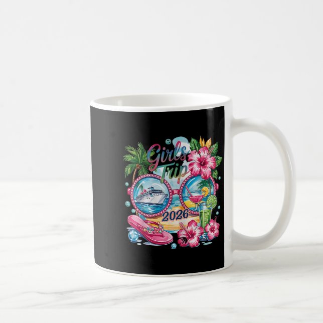 Flickor Resa 2026 Sommar-Resa-vacation Bestie Vaca Kaffemugg (Höger)