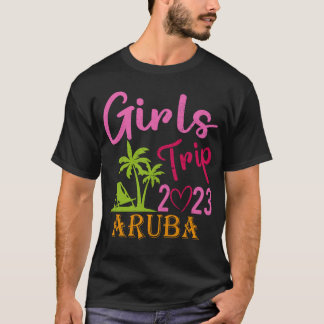 Flickor Resa Aruba 2023 för Helg-födelsedagen T Shirt