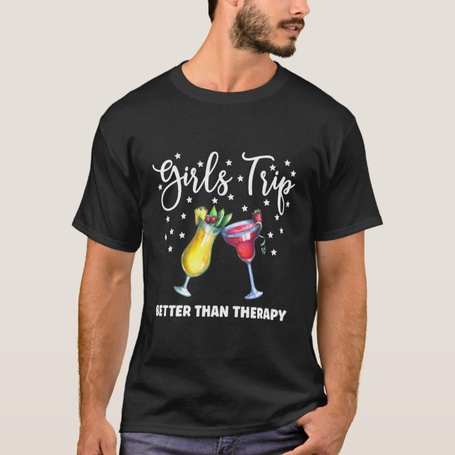Flickor Resa bättre än Vacationskoden för behandli T Shirt (Framsida)