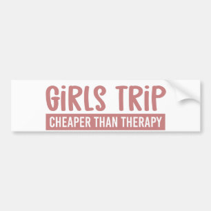 Flickor Resa billigare än behandling Girls Vacati Bildekal