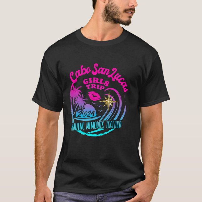 Flickor Resa Cabo San Lucas 2024 Womens Helg Birt T Shirt (Framsida)