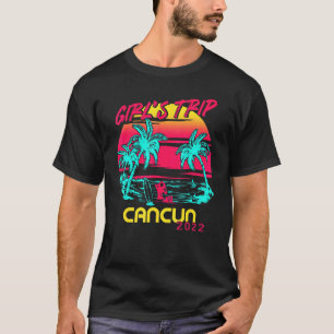 Flickor Resa Cancun 2022 Mexiko Beach Summer Vacat T Shirt