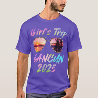 Flickor Resa Cancun 2025 Sunglass Ho vid sommarupp T Shirt