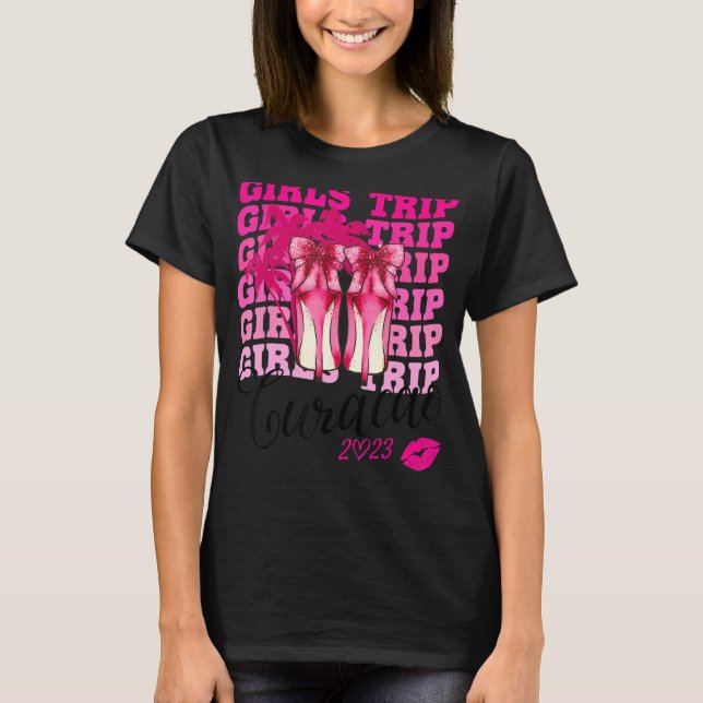 Flickor Resa Curacao 2023 for Women Helg, Birthd T Shirt (Framsida)