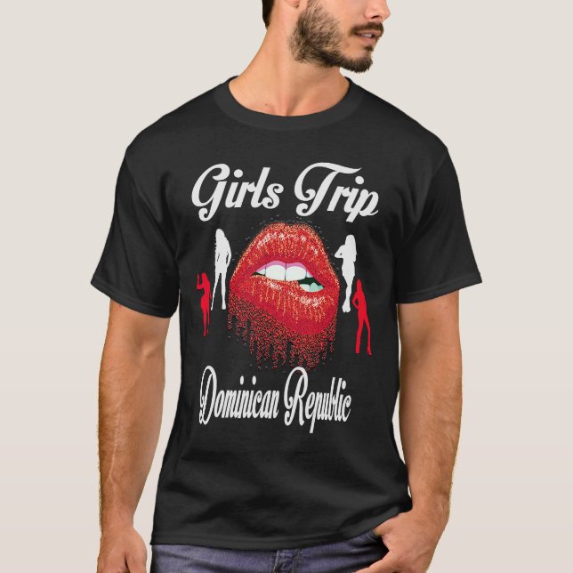 Flickor Resa Dominikanska republiken Birthday Girl T Shirt (Framsida)