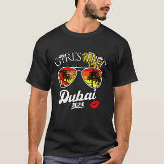 Flickor Resa Dubai 2024 Beach Womens Helg Birthda T Shirt