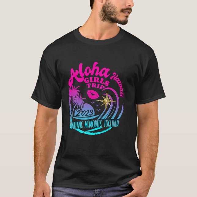 Flickor Resa Hawaii Aloha 2023 Women Vacation Birt T Shirt (Framsida)