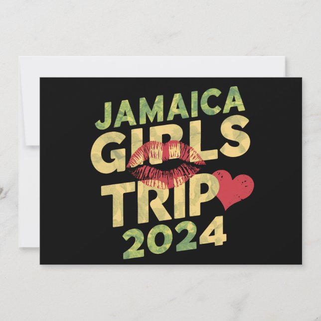Flickor Resa Jamaica 2024 Helg sommaruppehåll Inbjudningar (Framsida)