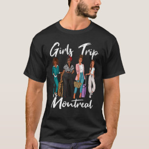 Flickor Resa Montreal för Melanin Afro Black Vacat T Shirt