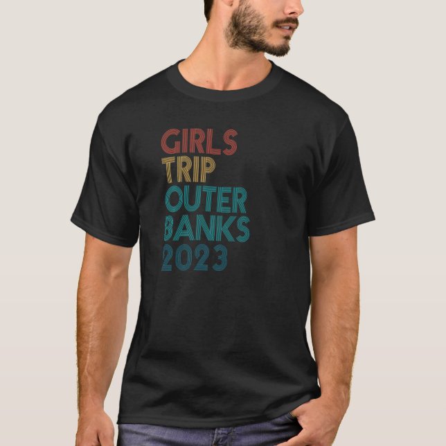 Flickor Resa Outer Banker 2023 Girls Helg Sommar V T Shirt (Framsida)