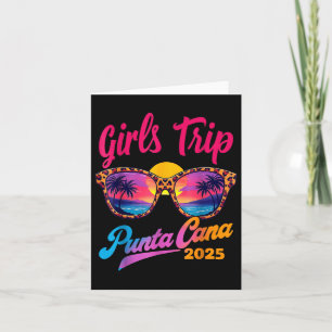 Flickor Resa Punta Cana 2025 Matching Summer Vacat Kort