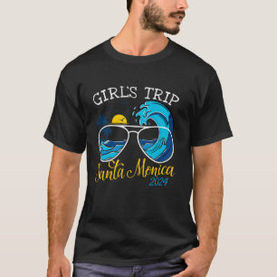 Flickor Resa Santa Monica 2024 Womens Helg Birthd T Shirt