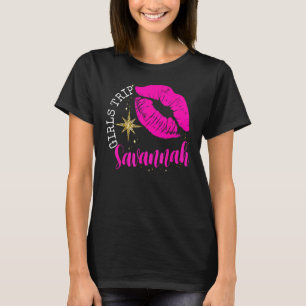 Flickor Resa Savannah 2024 Girls Helg Birthday Sq T Shirt