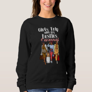 Flickor Resa Savannah Besties för Melanin Black Va T Shirt
