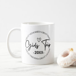 Flickor Resa Underbara minnen Underbar Times Under Kaffemugg