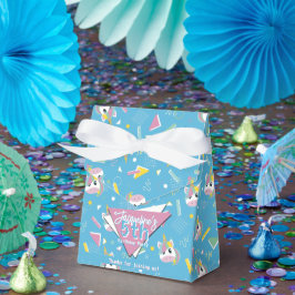 Flickor Retro Blue Unicorn Birthday Presentaskar