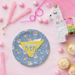 Flickor Retro Lila Unicorn Birthday