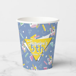 Flickor Retro Lila Unicorn Birthday