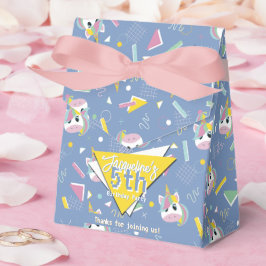 Flickor Retro Lila Unicorn Birthday Presentaskar