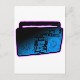 flickor Retro rave electro musik DJ skjorta hatt t Vykort